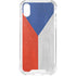 Czech Republic Flag Distressed iPhone XS Clear Case